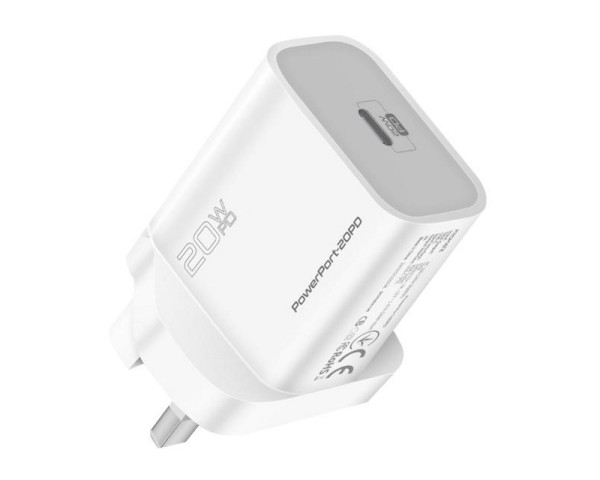 PROMATE PowerPort Zidni punjač USB-C port beli