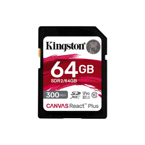 SD Card 64GB Kingston Canvas React Plus SDR264GB