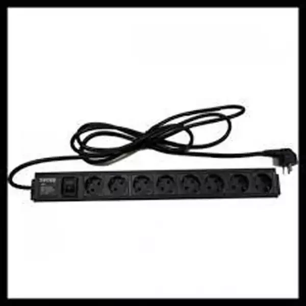 220V razvodni PDU panel 191U sa 8 utičnih mesta,prekidač,prenaponska zaštita,kabl 1.8m  PDU-8SP-1U