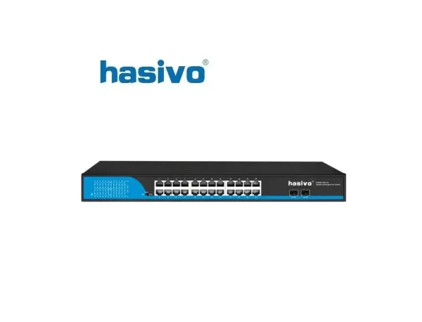 Svič 101001000 24 port Hasivo S5800P-24G-2S-400W PoE++ + 2 SFP 802.3afatbt  port VLAN isolation
