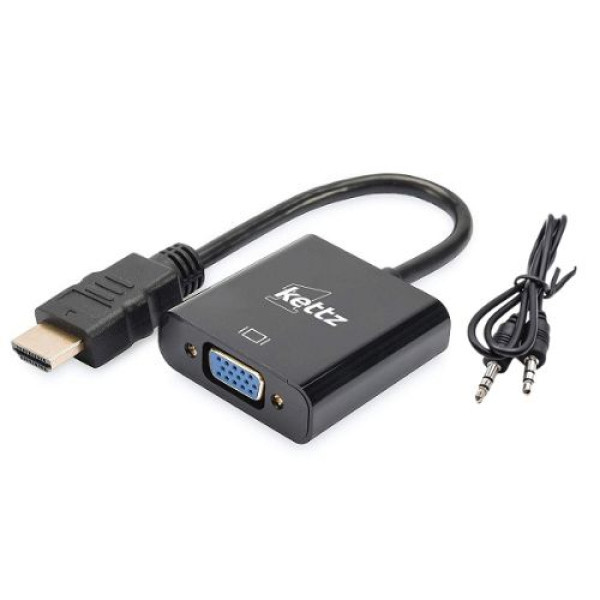Adapter Kettz HV-5500 HDMI -VGA + audio