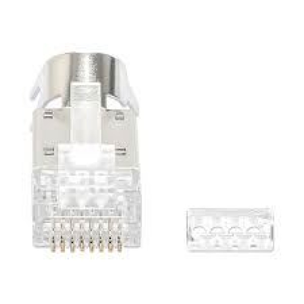 Intellinet 70-Pack Cat6A RJ45 Modular Plugs STP, 3-prong