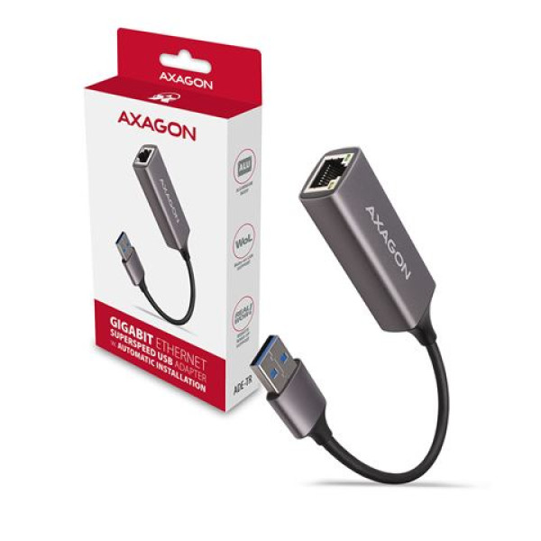 Adapter USB 3.2 na Gigabit Ethernet 101001000 AXAGON