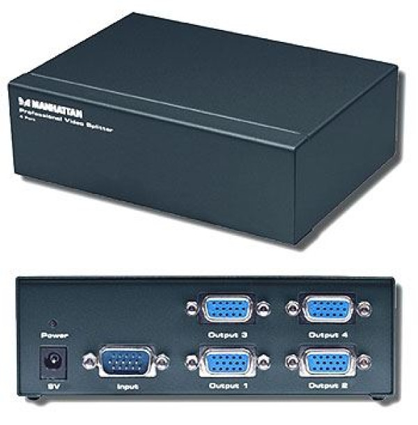 Intellinet MH Professional Video Splitter, 4-Port, VGA, SVGA