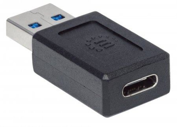 MH adapter USB 3.1 Gen 2, Type-A MuškiType-C Ženski, Crn