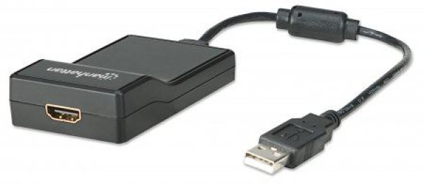MH adapter USB to HDMI, USB A-maleHDMI-female, crni,151061