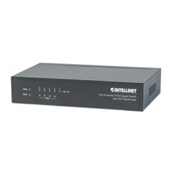 Intellinet Switch 5-Port Neupravljiv Gigabit 68W PoE-Powered 561082