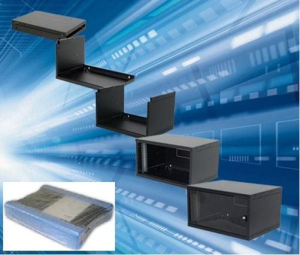 Triton ormar zidni 6U400mm, Flatpack, Crni, RXA-06-AS4-BAX-A1