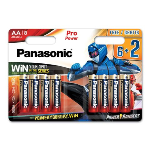 PANASONIC bat. LR6 PP 6+2 Power Rangers