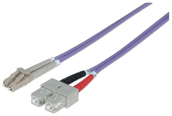 Intellinet optički kabl, Duplex, MM, LCSC, 50125, OM4, 2m, Violet