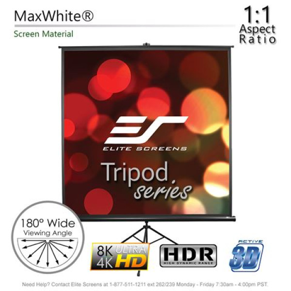 Projektor platno ELITE SCREENS Tripod1:1203x203belo