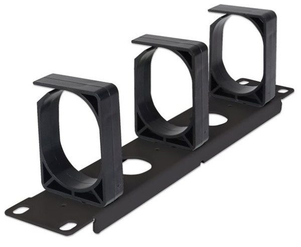 Intellinet 10 panel za upravljanje kablovima, 1U, 3 prstena, crni