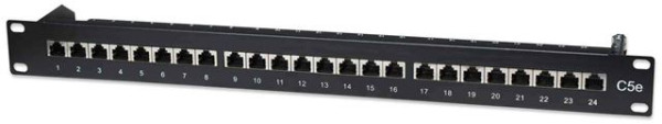 Intellinet Cat5e Shielded Patch Panel, 24-Port, FTP, 513487