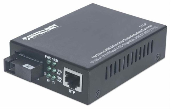 Intellinet Fast Ethernet WDM Bi-Directional SM Media Converter