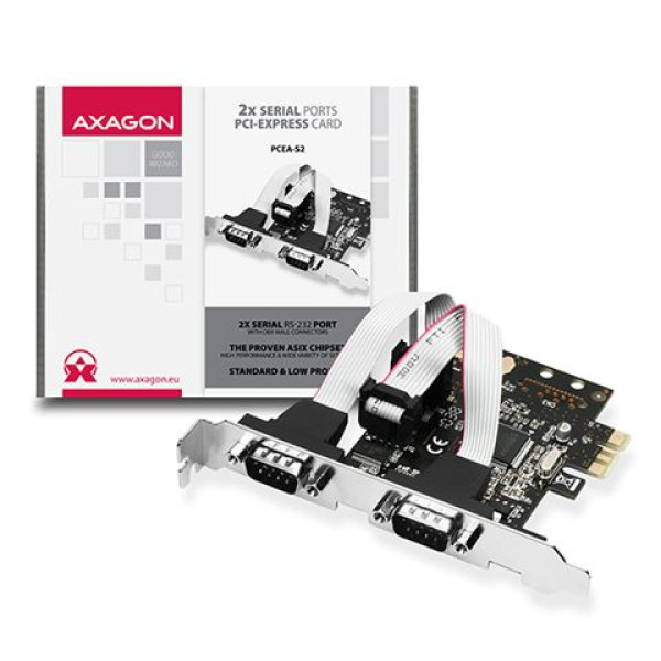 Kontroler PCIe 2 x Serial Port (+LP limčić) AXAGON
