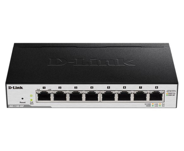 D-Link 8-Port Gigabit PoE Smart Managed Switch