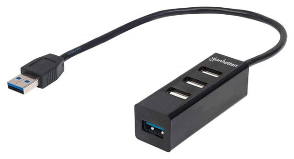 USB HUB USB 3.0 --> 3x USB 2.0, 1xUSB 3.0,Bus Powered,Manhattan 163828