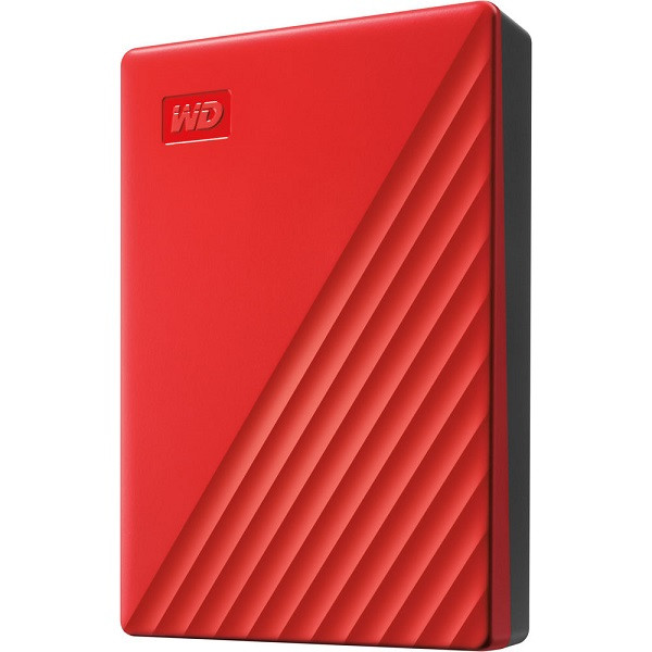 External HDD 4TB, USB3.2 Gen 1 (5Gbps), My Passport, Red ( WDBPKJ0040BRD-WESN ) 