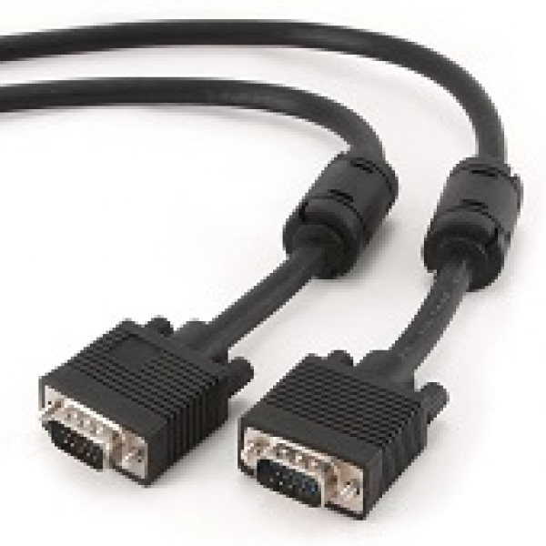 MONITOR Cable, VGA HD15 M/M, Dual Shielded, w/Two Ferrit Core, 1.8m ( CC-PPVGA-6B ) 