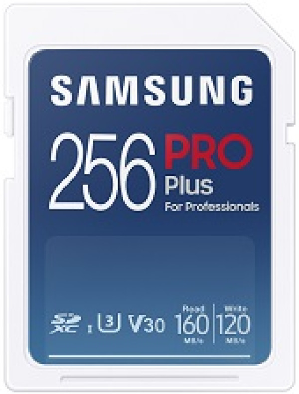 SD Card 256GB, PRO Plus, SDXC, UHS-I U3 V30 Class10, Read up to 160MB/s, Write up to 120 MB/s, for 4K and FullHD video recording ( MB-SD256K/EU ) 