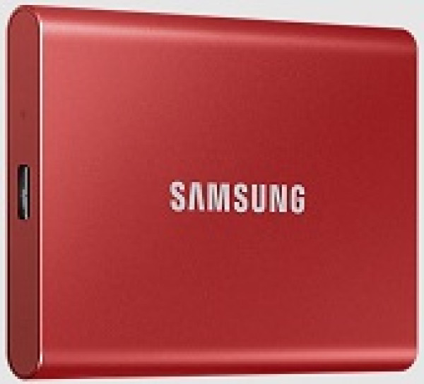 Portable SSD 2TB, T7, USB 3.2 Gen.2 (10Gbps), [Sequential Read/Write : Up to 1,050MB/sec /Up to 1,000 MB/sec], Red ( MU-PC2T0R/WW ) 