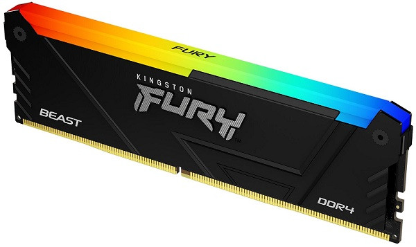 DDR4 16GB 3200MHz [FURY BEAST RGB], Non-ECC UDIMM, CL16 1.35V, 288-Pin 1Rx8, w/RGB Heatsink, XMP ( KF432C16BB2A/16 ) 