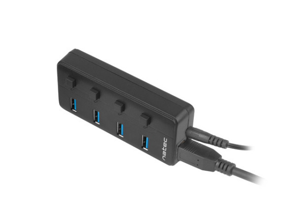 MANTIS 2, USB 3.0 Hub w/Power Supply, 4-Port, Cable 80 cm ( NHU-1557 ) 