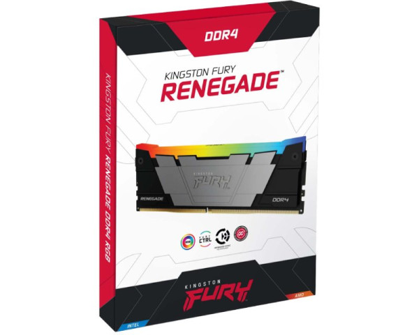 DDR4 16GB 3600MHz [FURY RENEGADE RGB], Non-ECC UDIMM, CL16 1.35V, 288-Pin 2Rx8, w/RGB Heatsink, XMP ( KF436C16RB12A/16 ) 
