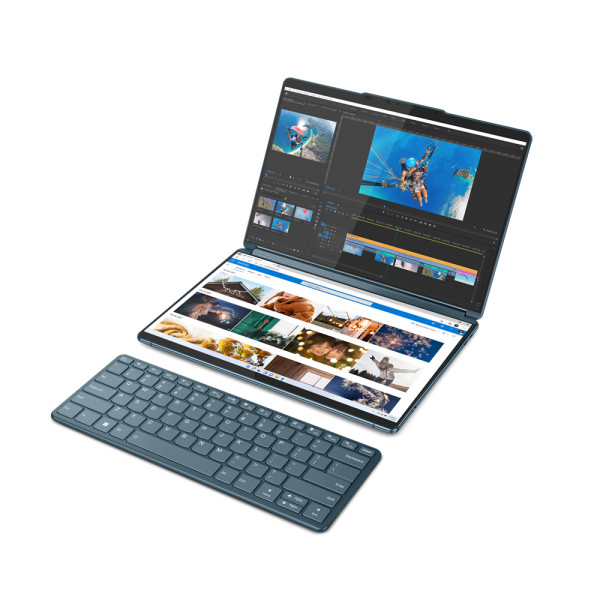 Yoga Book 9 13IMU9 (Tidal Teal, Aluminium) 12-Core Ultra7 155U (2P+10E) 4.8GHz/12MB 32GB DDR5 1TB-NVMe 2x 13.3'' 2.8K (28 ( 83FF001YRM ) 