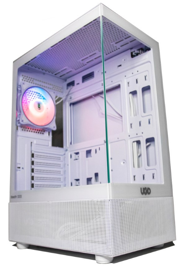 Kuciste Stealth 3333 ATX, staklena prednja i bocna strana, ugradjen 1x ARGB kuler, Belo