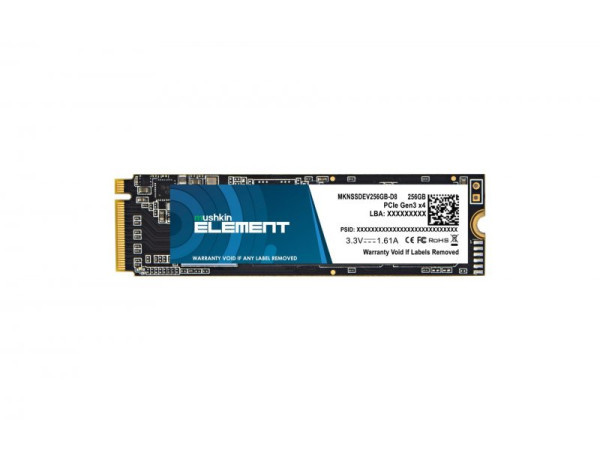 SSD M.2 NVMe 256GB Mushkin Element 1800Mbs1000Mbs MKNSSDEV256GB-D8