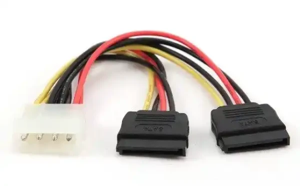 Kabl Molex - Sata x2 30cm ŽM Gembird CC-SATA-PSY-0.3M