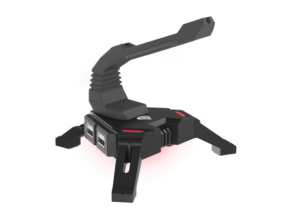 GENESIS VANAD 300, Gaming Mouse Bungee + USB Hub (4-Ports), Red Backlight, Black, Cable 1,5m ( NBU-1441 ) 