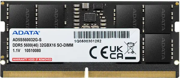 Memorija SODIMM DDR5 16GB 5600MHz Adata AD5S560016G-S