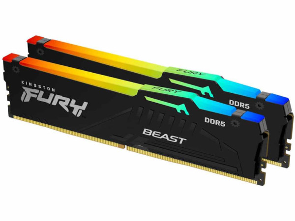 Memorija KINGSTON 32GB(2x16GB)DIMMDDR56000MHzCL36FURY Beast RGB EXPO' ( 'KF560C36BBEAK2-32.E' ) 