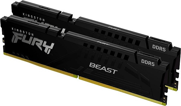 DDR5 32GB (2x16GB) 6800MHz [FURY BEAST], Non-ECC UDIMM, CL34 1.4V, 288-Pin 1Rx8, Memory Kit w/Heatsink, XMP ( KF568C34BBK2-32 ) 