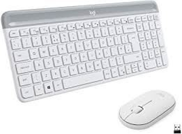 KB LOG MK470 Slim Wireless OffWhite US