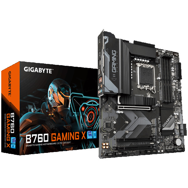 LGA 1700, B760 Chipset, 4x DDR5, Support 13th and 12th Gen, Fast Networks:2.5GbE LAN ( B760 GAMING X ) 