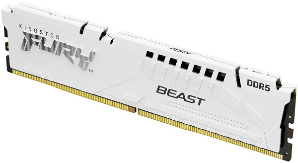 DDR5 16GB 6000MT/s [FURY BEAST], Non-ECC UDIMM, CL36 1.35V, 288-Pin 1Rx8, White, w/Heatsink, XMP & EXPO ( KF560C36BWE2-16 ) 