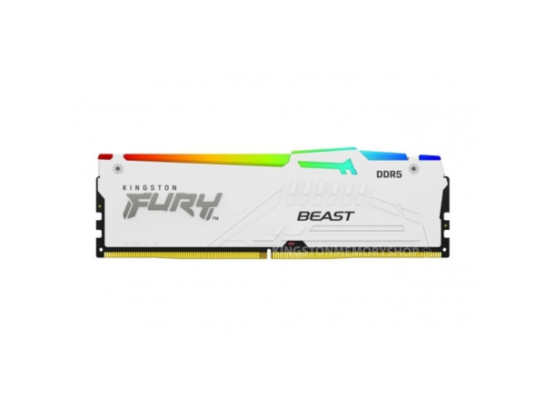 Memorija KINGSTON 32GBDIMMDDR55600MHzCL36FURY Beast White RGB EXPO' ( 'KF556C36BWEA-32' ) 