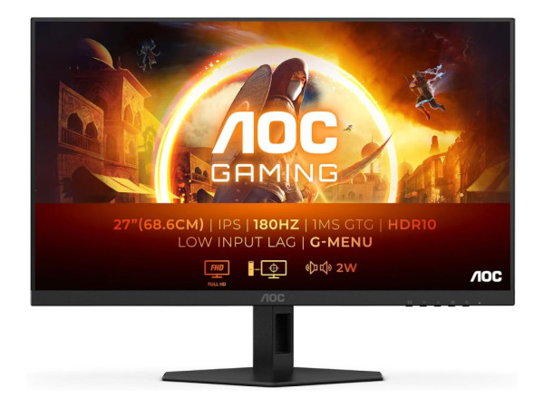 Monitor AOC 27G4XE 27''IPS1920x1080180Hz1ms GtGHDMIx2,DPGsyncVESAzvučnicicrna' ( '27G4XE' ) 