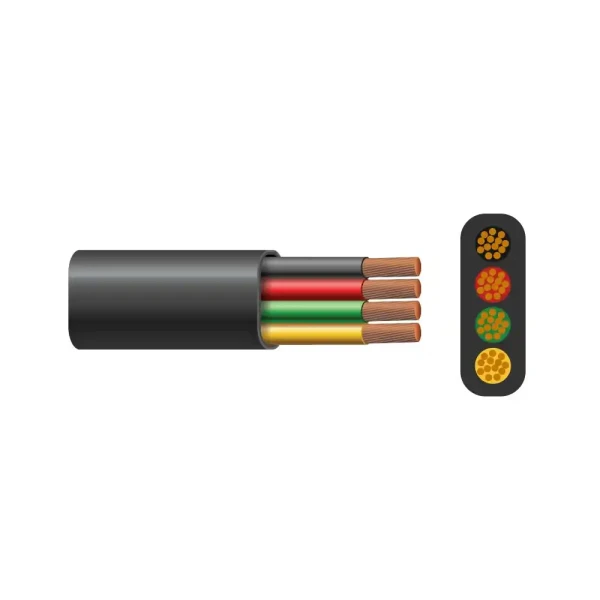 Telefonski pljosnati kabel Panasonic PGA-4 Crni