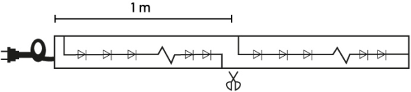 Svetleće LED crevo, 36LED/m, 13mm, plava SVC-2L36D/B