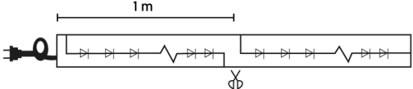 Svetleće LED crevo, 36LED/m, 13mm, zelena SVC-2L36D/G