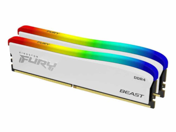 Memorija KINGSTON 16GB(2x8GB)DIMMDDR43200MHzCL16FURY Beast White RGB SE' ( 'KF432C16BWAK216' ) 