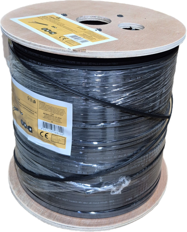 KABL-OPTIC-FTTH-2F-FRP Gembird Opticki kabl 2-vlakna SM G657A1 Flat, outdoor, sa sajlom 1mm, 1000m