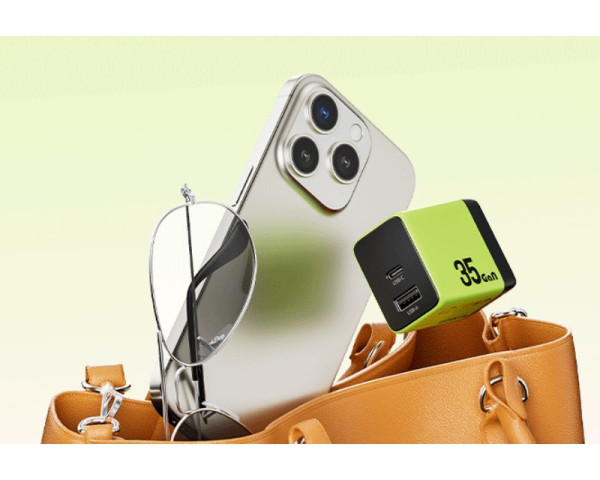 WEKOME WP-U36 Super brzi Strujni GaN Punjač, 2-porta USB (3.0 i 3.1 Tip C) 35W, zeleni