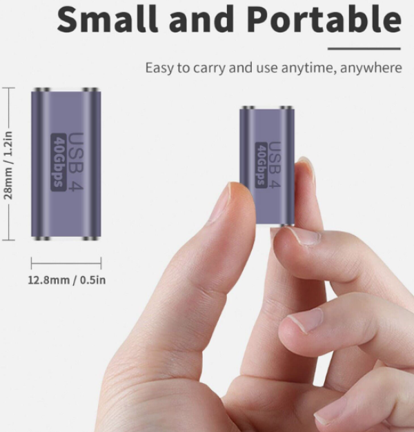 Adapter Type C 40Gbps ženski F/F Kettz ADC-K040