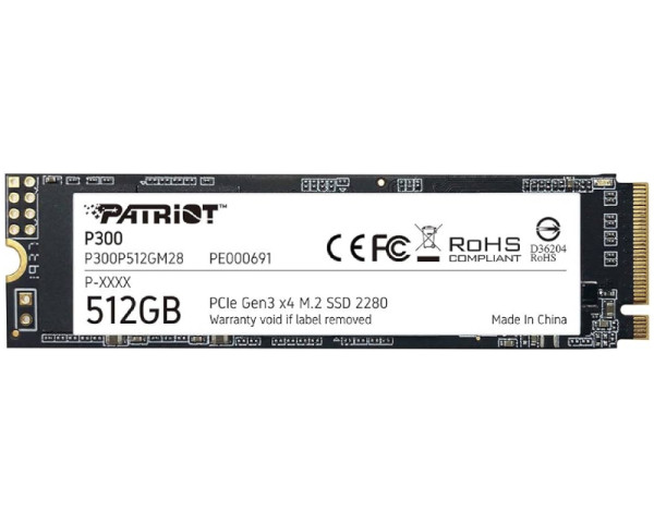 PATRIOT P300 512GB M.2 NVMe P300P512GM28 SSD