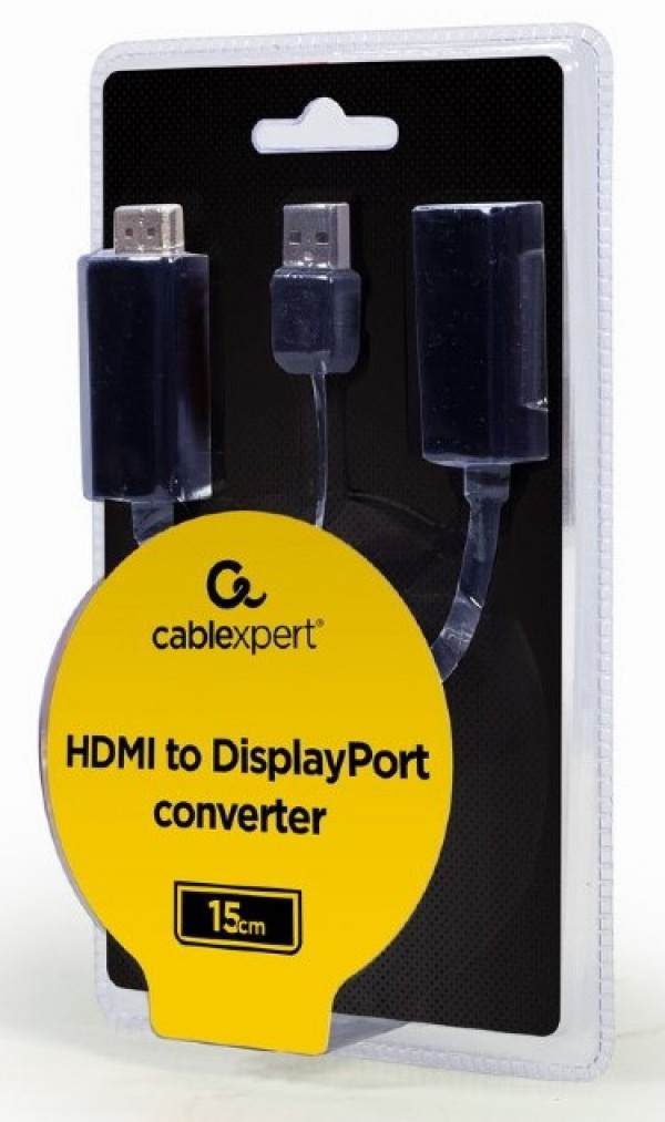 DSC-HDMI-DP Gembird HDMI to DisplayPort converter, black